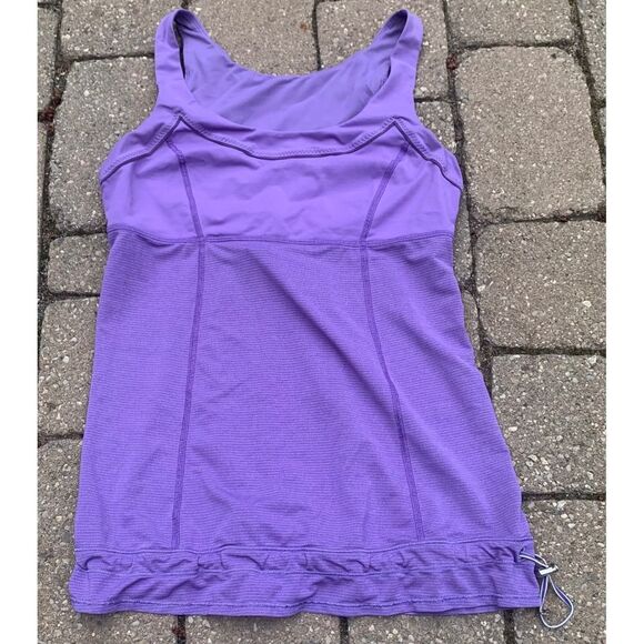 Lululemon Workout Tank Top Athletic Racerback Drawstring Purple Size Unknown - Picture 2 of 7